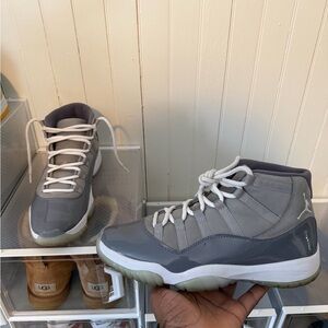 Jordan Gray and White Sneakers